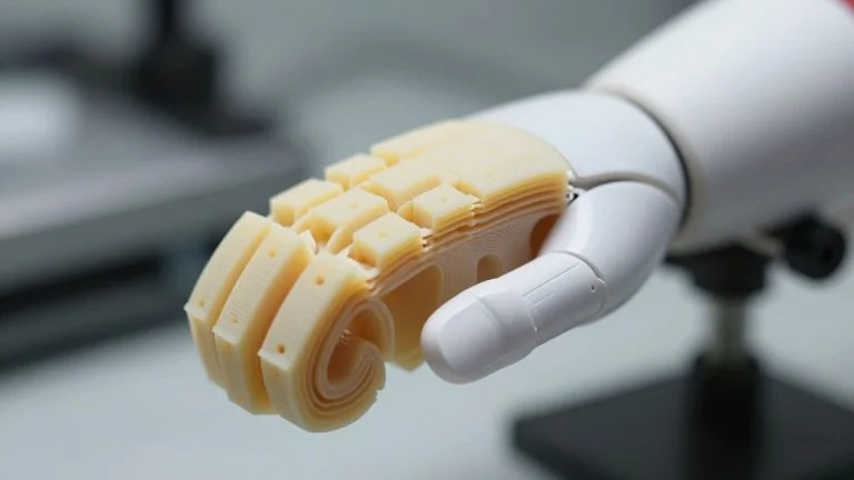 3D printed prosthetic limb being created