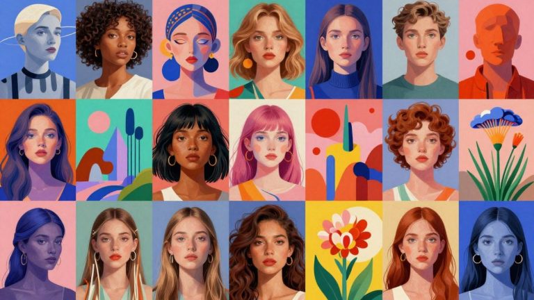 AI generated art collage