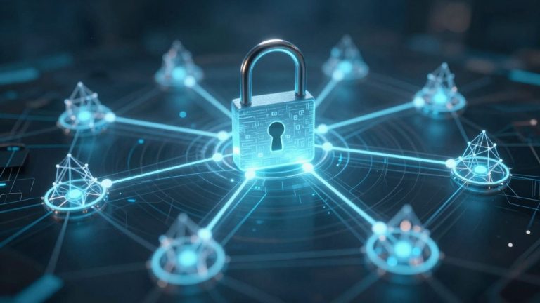 Blockchain auditing security padlock network future