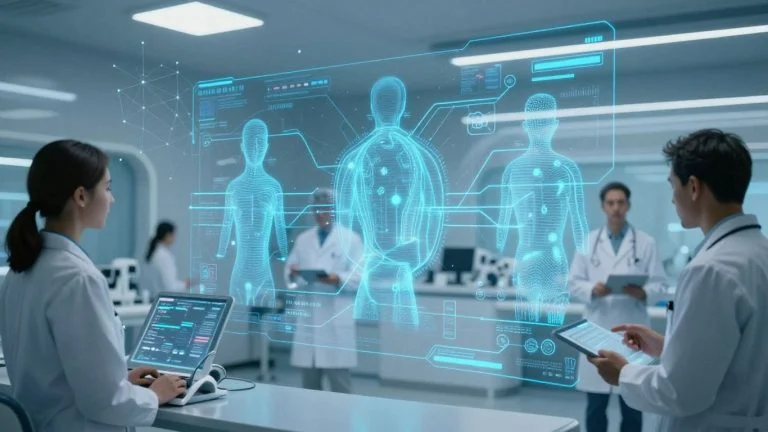 Blockchain technology securing digital patient health records.