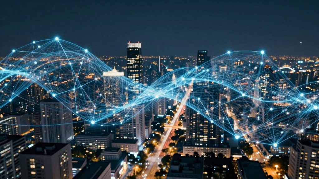 Blockchain transforming supply chain with digital connections.