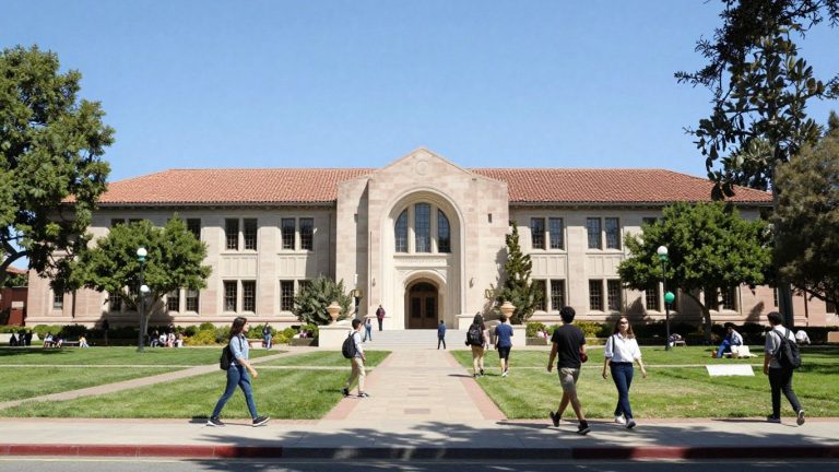 California Institute of Technology campus with architecture and greenery.