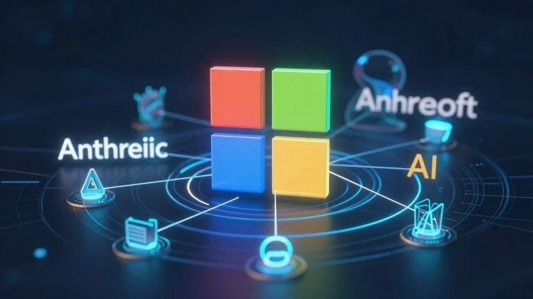 Microsoft and Anthropic AI integration for automation.
