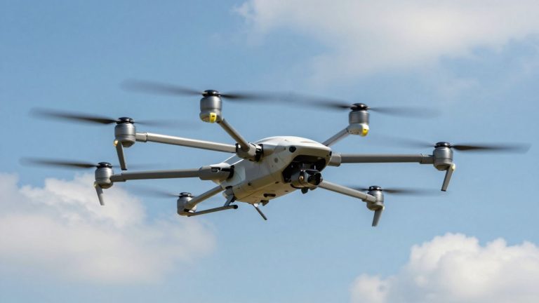 Drone swarm ascending into the sky.
