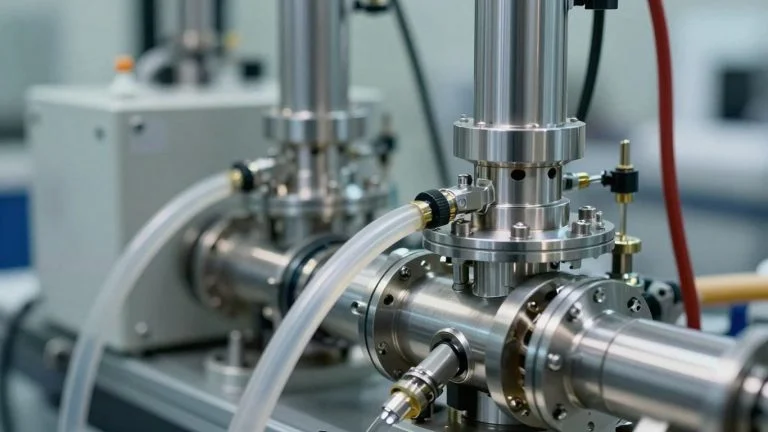 Advanced leak testing equipment in manufacturing facility.