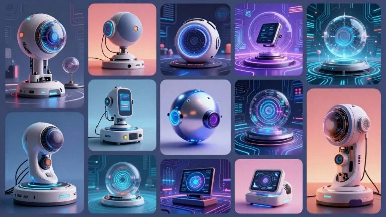AI art and innovation collage