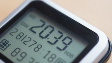 Digital blockchain wallet address on a screen.