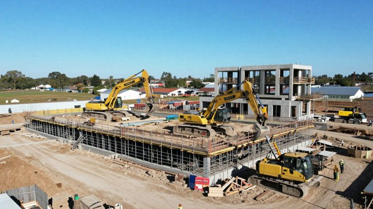 Construction of new innovation and technology hub at Olympic College.